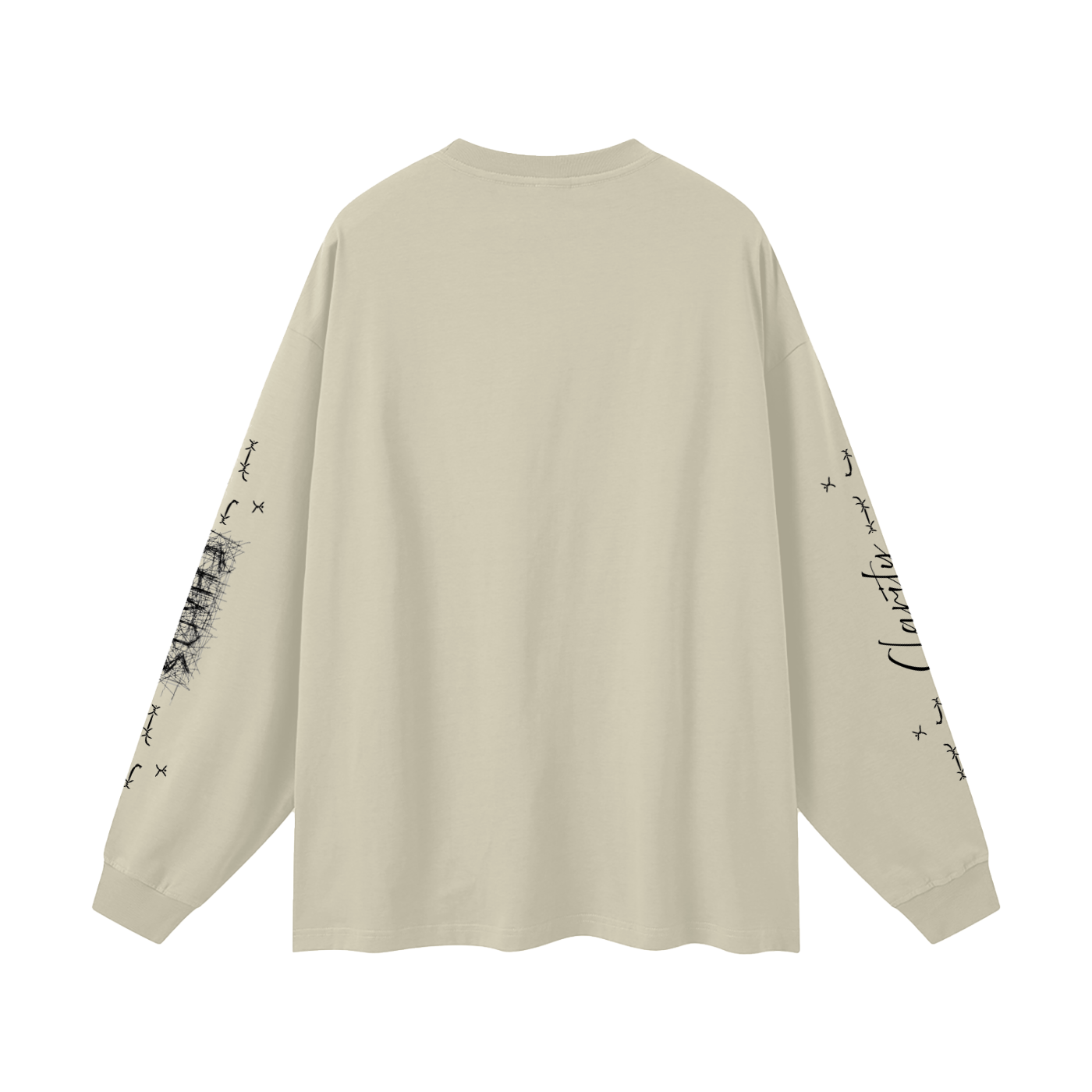 OVERSIZED LONG SLEEVE DISSECT T-SHIRT SAND