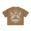Dissect Clothing Vintage Washed Boxy T-Shirt Brown in premium cotton with structured boxy fit, soft washed finish, clean detailing, and minimalist design.