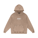 Dissect Clothing Snow Washed Loose Cotton Hoodie Sand in premium cotton with relaxed loose fit, soft snow-washed finish, clean detailing, and minimalist design.