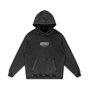 Dissect Clothing Snow Washed Loose Cotton Hoodie Black crafted from premium cotton with relaxed loose fit, soft snow-washed finish, minimalist detailing, and modern silhouette.