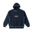 Dissect Clothing Sunfaded Edge Fleece Hoodie Blue crafted from premium fleece with structured relaxed fit, sunfaded texture, clean detailing, and minimalist finish.