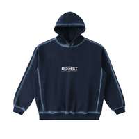 DISSECT SUNFADED EDGE FLEECE HOODIE BLUE