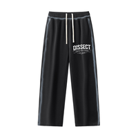 DISSECT SUNFADED EDGE FLEECE SWEATPANTS BLACK