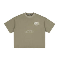 DISSECT VINTAGE WASHED BOXY REFINDED T-SHIRT GRAY GREEN