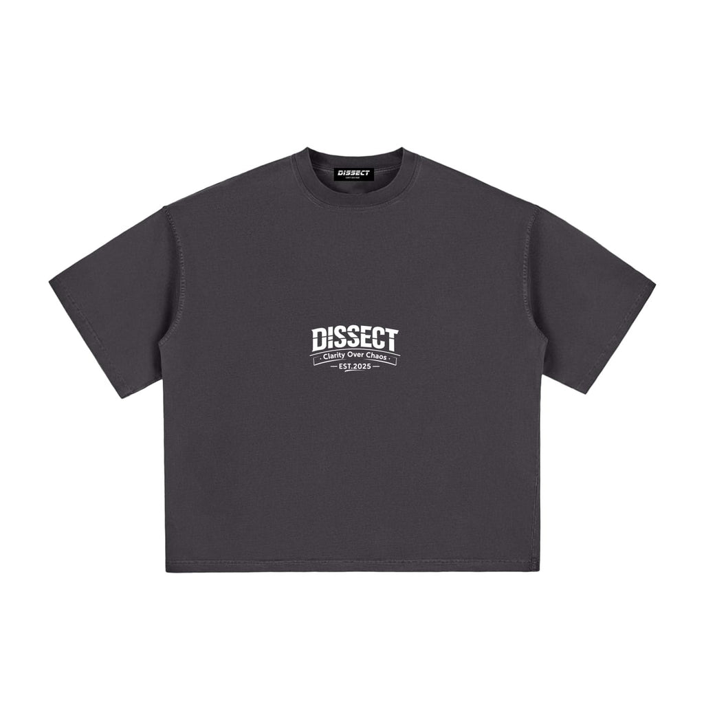 DISSECT VINTAGE WASHED BOXY T-SHIRT HAZE BLACK