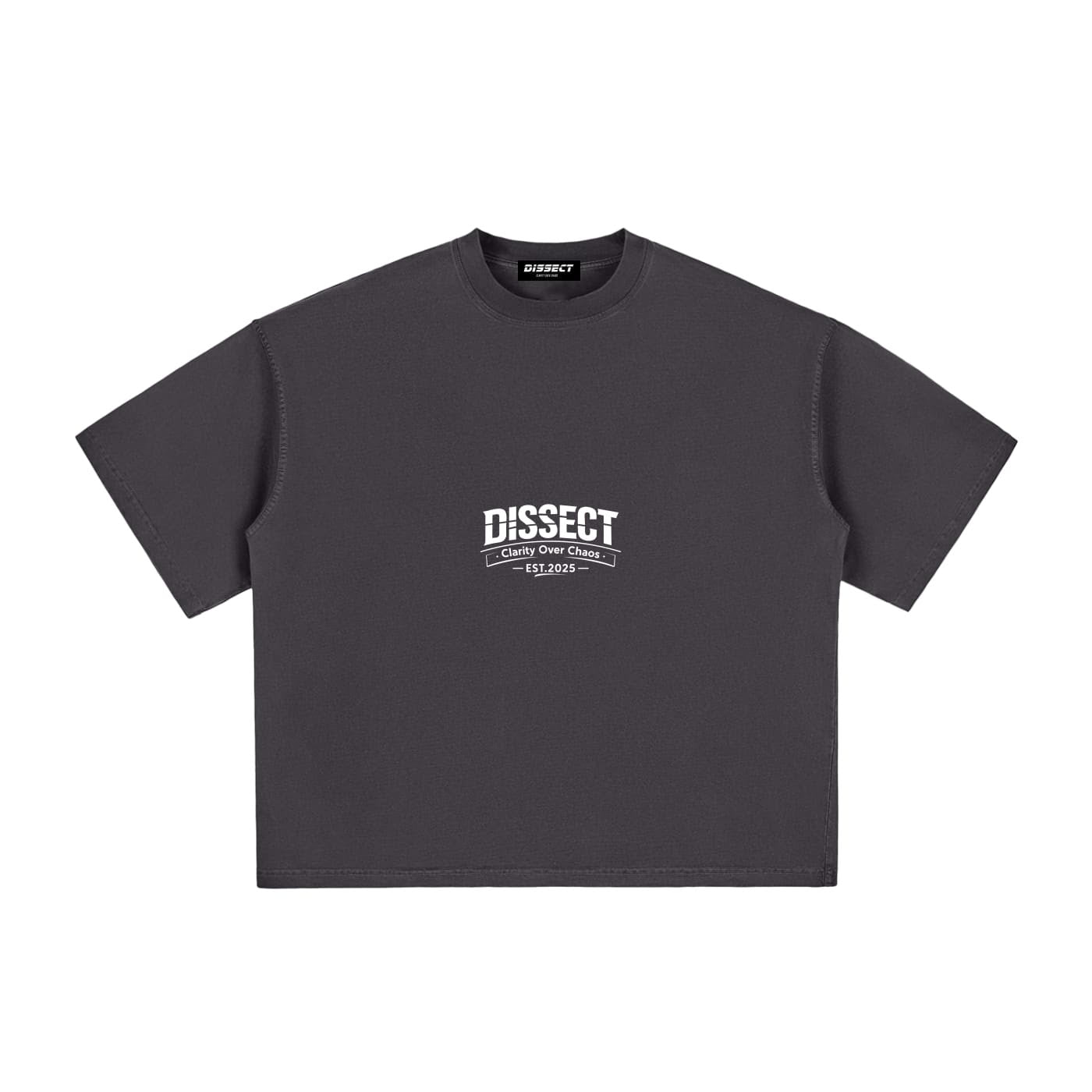 DISSECT VINTAGE WASHED BOXY T-SHIRT HAZE BLACK