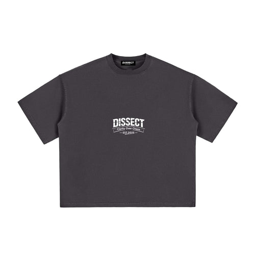 DISSECT VINTAGE WASHED BOXY T-SHIRT HAZE BLACK