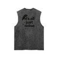 SNOW WASHED DISSECT TANK TOP BLACK