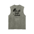 SNOW WASHED DISSECT TANK TOP GREEN BLACK