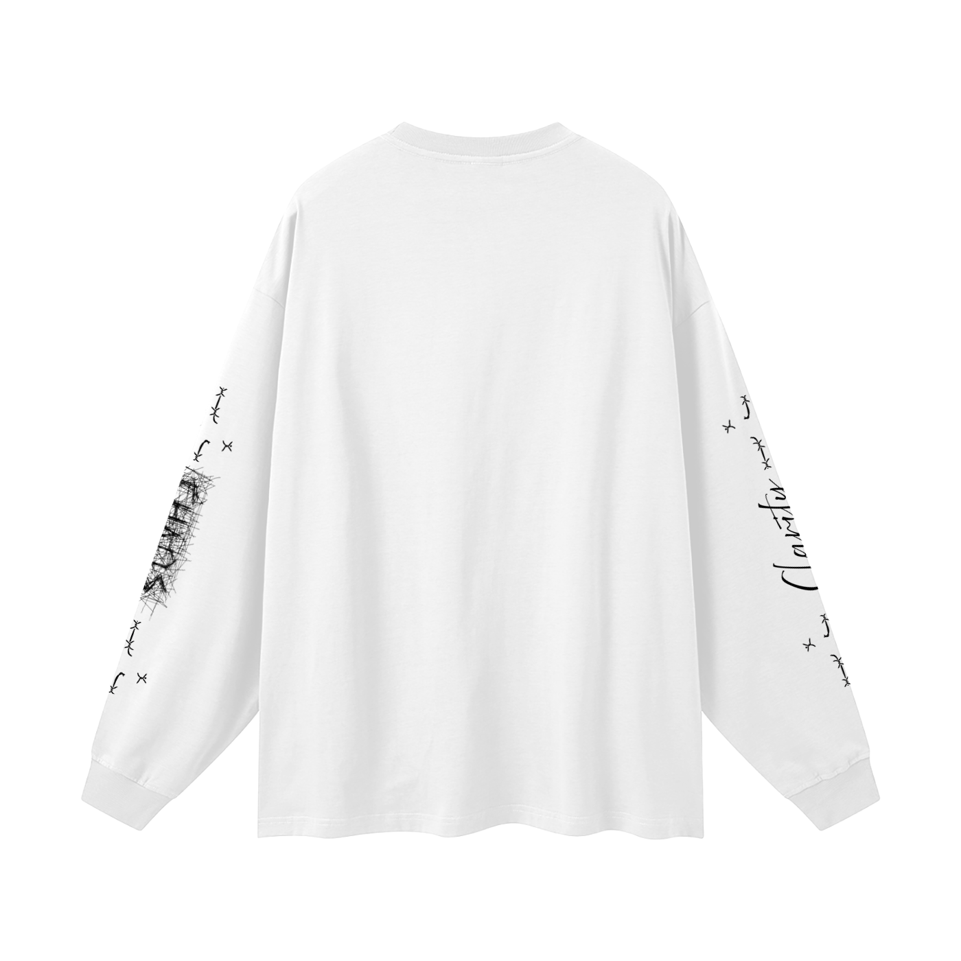 OVERSIZED LONG SLEEVE DISSECT T-SHIRT WHITE