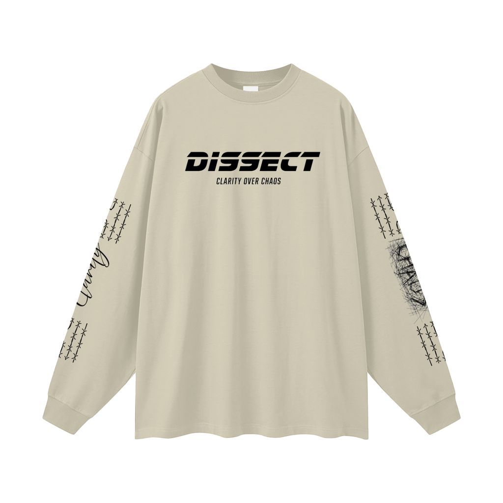 OVERSIZED LONG SLEEVE DISSECT T-SHIRT SAND