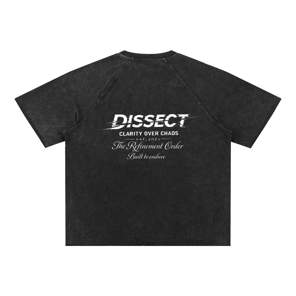 MINERAL WASH WAR EDGE DISSECT T-SHIRT BLACK