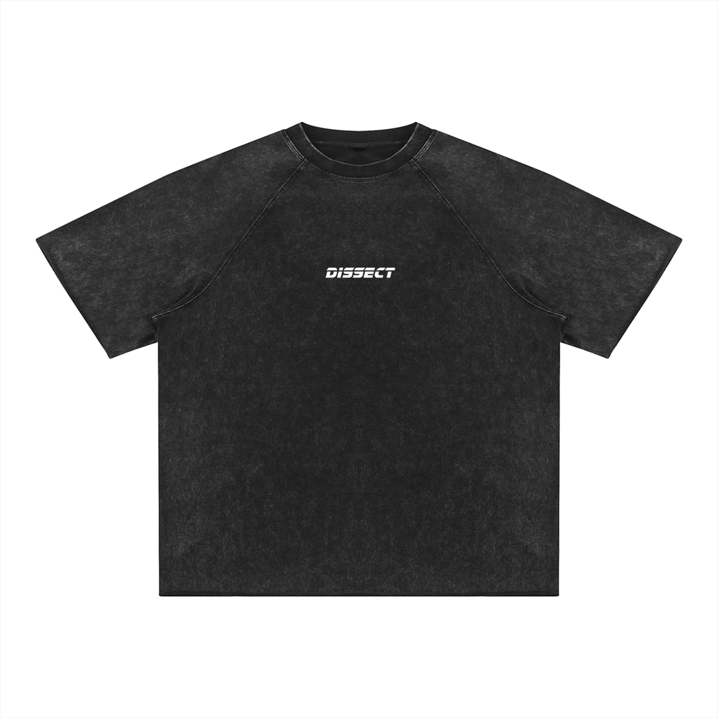 MINERAL WASH WAR EDGE DISSECT T-SHIRT BLACK